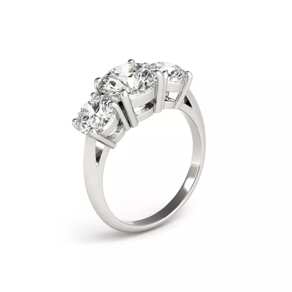 3Pcs 925 Silver Oval Cut 3 Stone Solitaire Ring - Picture 13 of 17